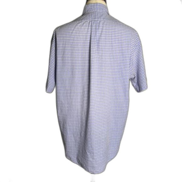 Ralph Lauren Blake 100% Cotton Short Sleeve Button Down, Sz L, Blue Violet 2/$25 - Picture 3 of 12